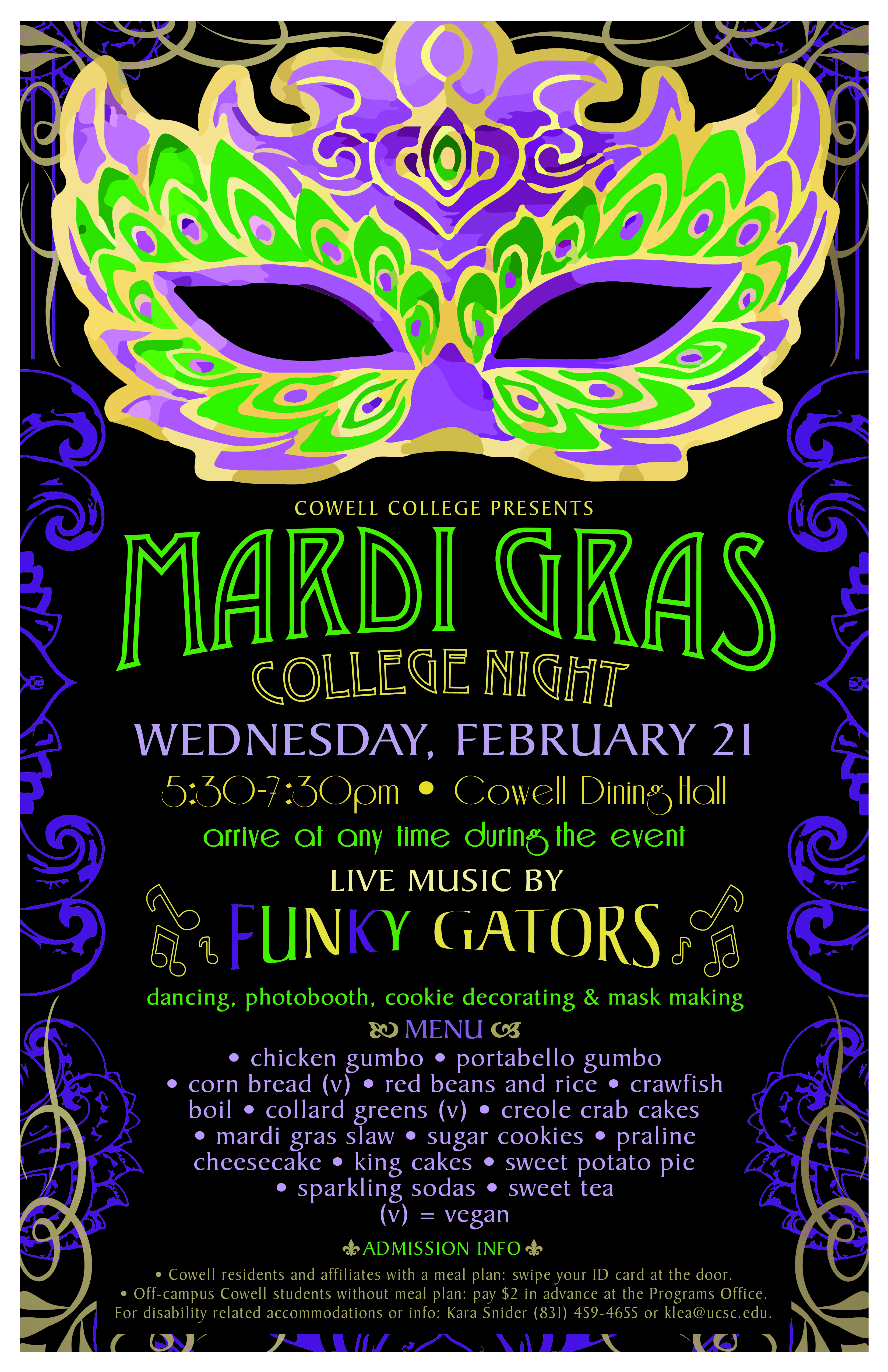 College Night Mardi Gras 2/21/2018 photo