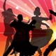 silhouette of dancers